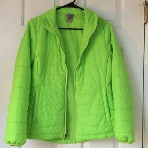 Great condition, lime green CHAMPION jacket